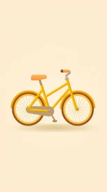 Yellow Bicycle Vector Illustration