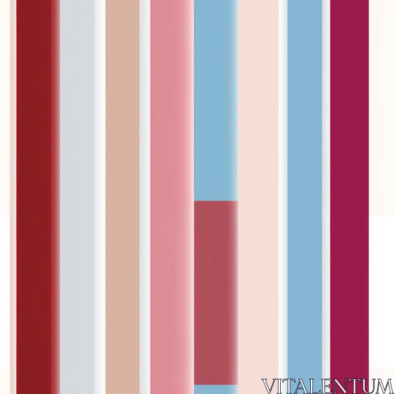 Serene Vertical Stripes Pattern in Pink, Red, Blue AI Image
