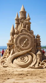 Art Nouveau Inspired Sand Castle on the Beach