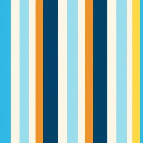 Blue Orange Yellow Stripes Pattern