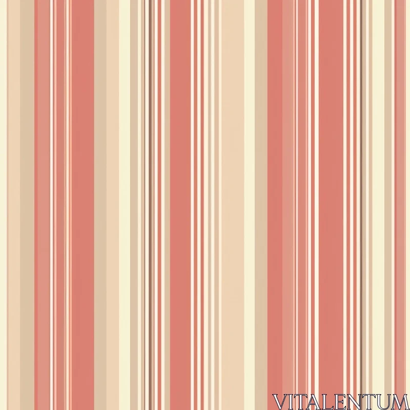 Distressed Vertical Stripes Pattern in Red, Pink, Beige AI Image