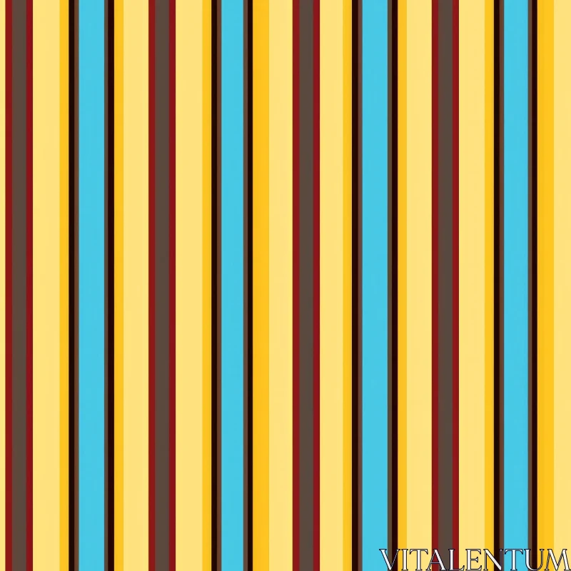 Simple Vertical Stripes Pattern in Brown, Yellow, Blue AI Image