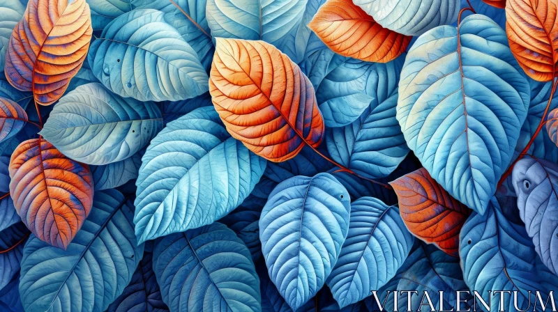 AI ART Tranquil Autumn Leaves - Serene Nature Wallpaper