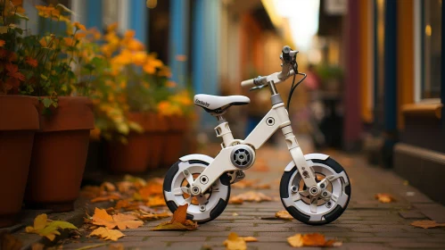 Children's Balance Bike on Urban Street
