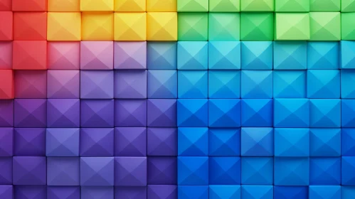 Colorful 3D Cubes Wall Art