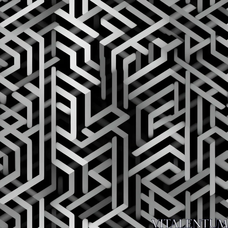 Intricate Geometric Hexagon Pattern AI Image