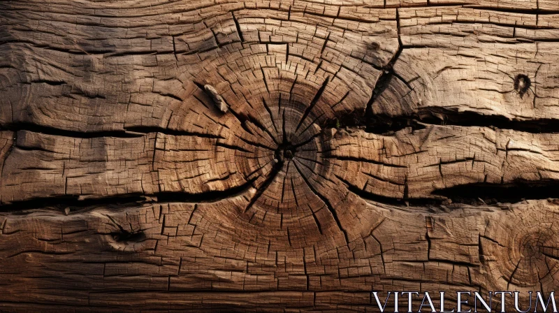 AI ART Aged Tree Trunk Texture - Rustic Wood Background