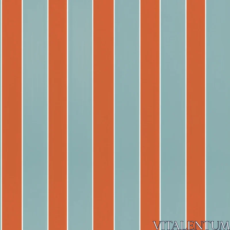 Burnt Orange and Blue Vertical Stripes Pattern AI Image