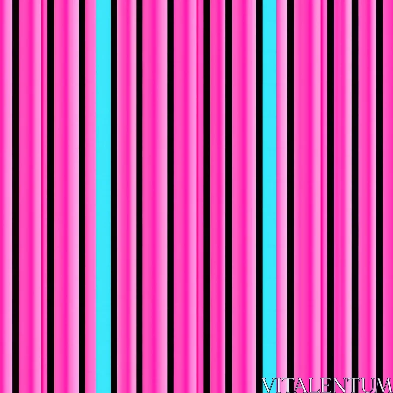 Energetic Vertical Stripes Pattern in Pink, Black and Blue AI Image