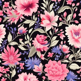 Dark Floral Seamless Pattern - Design Element
