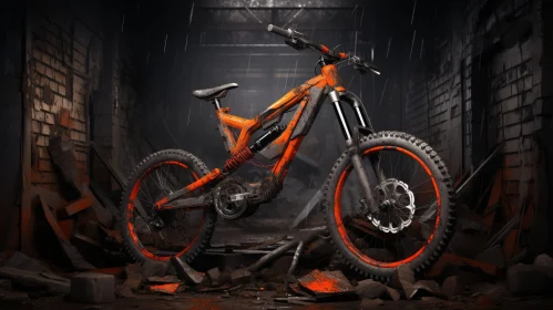 Realistic 3D Rendering of Mountain Bike in Underground Setting