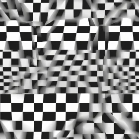 Dynamic Black and White Checkered Abstract Pattern