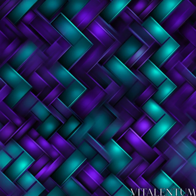 Blue and Purple Woven Rectangles Pattern AI Image