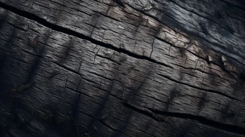 Dark Wooden Surface with Cracks and Knots
