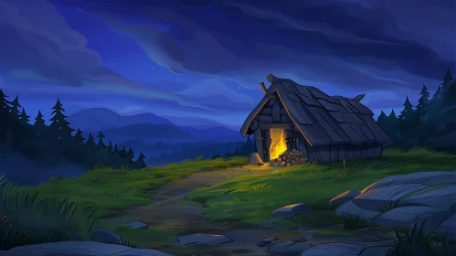 Enchanting Forest Dwelling - Digital Painting