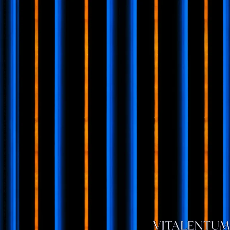Modern Blue and Orange Stripes Pattern AI Image