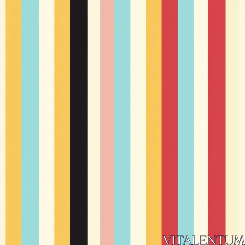 Pastel Vertical Stripes Seamless Pattern AI Image