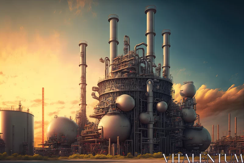 AI ART Captivating Industrial Factory in Hyper-Realistic Rendering