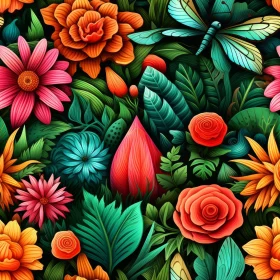 Colorful Floral Seamless Pattern for Design