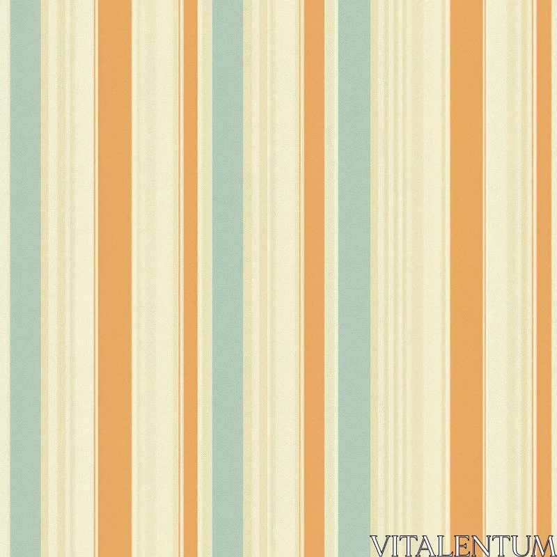 AI ART Textured Vertical Stripes Pattern in Orange, Blue, Beige