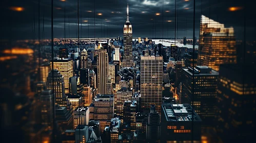 Empire State Building Night View - Manhattan City Lights