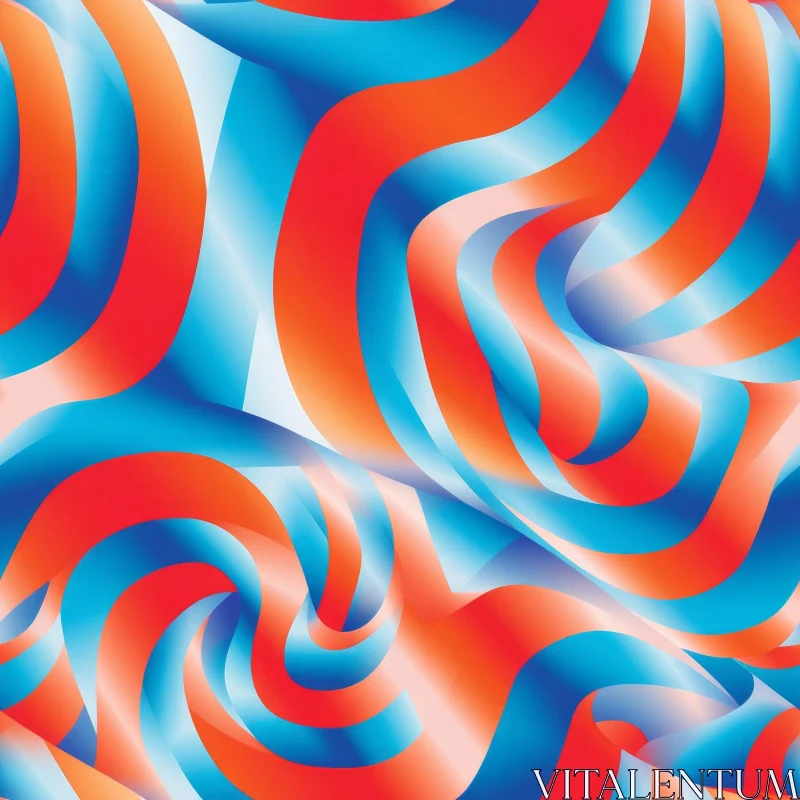 Vibrant Abstract Wavy Pattern Background AI Image