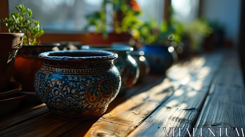 Exquisite Ceramic Pot with Blue and White Floral Pattern