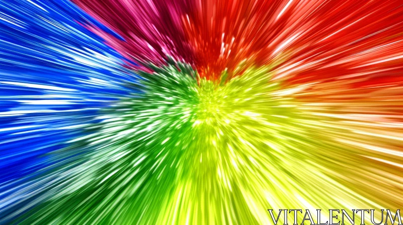 Vibrant Abstract Background - Colorful Radial Gradient AI Image