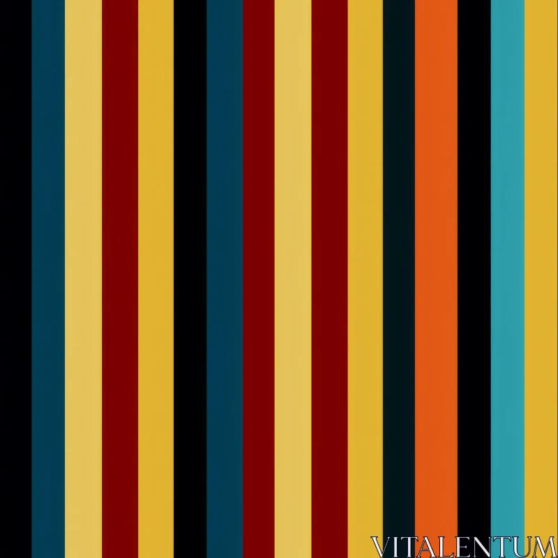 AI ART Colorful Vertical Stripes Pattern - Harmony and Balance