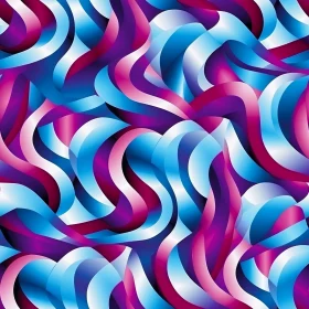 Fluid Blue Purple Pink Wave Pattern