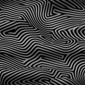 Monochrome Wavy Stripes Seamless Pattern