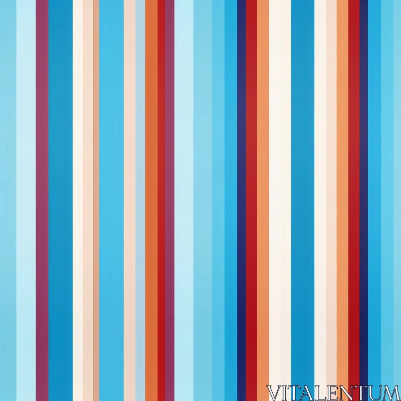 AI ART Colorful Abstract Painting with Vibrant Stripes