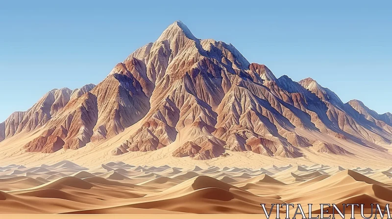 Majestic Sand Dune Landscape in Desert AI Image