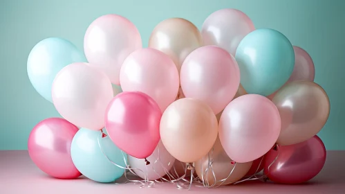 Pastel-Colored Balloons Close-Up
