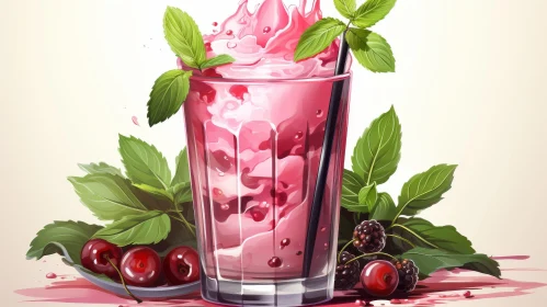 Refreshing Pink Lemonade Illustration