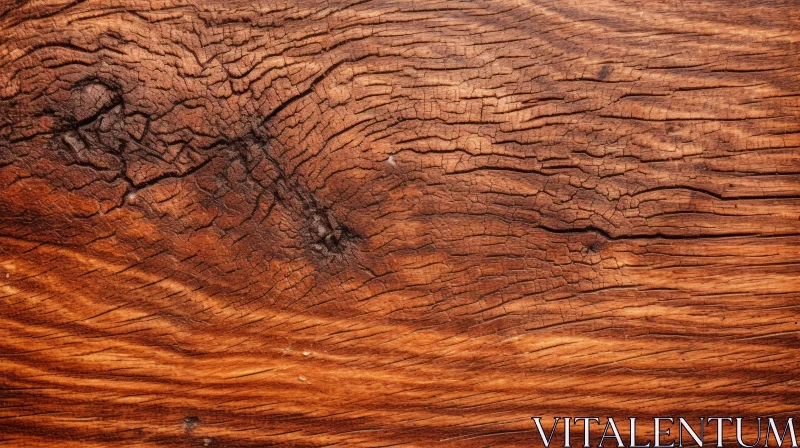 Rustic Wooden Surface Close-Up AI Image