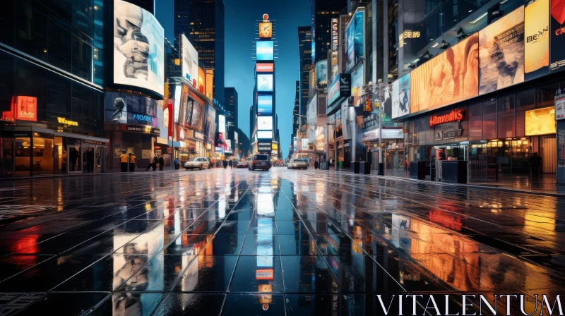 Exploring the Heart of New York City: Times Square View AI Image