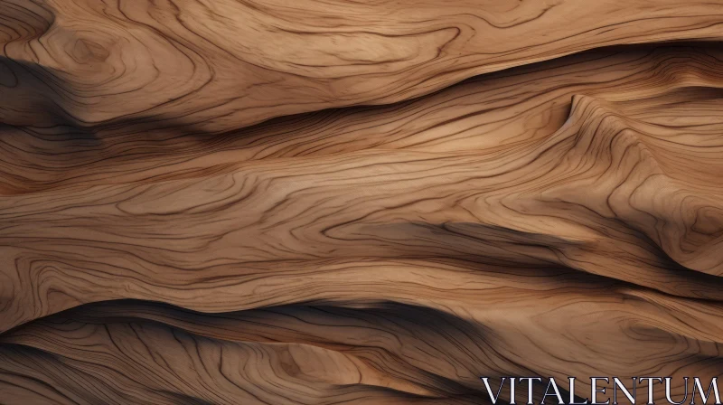 AI ART Wavy Pattern Wooden Surface Close-up