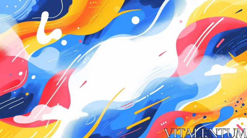 Abstract Painting | Vibrant Colors | Dynamic Movement AI Image