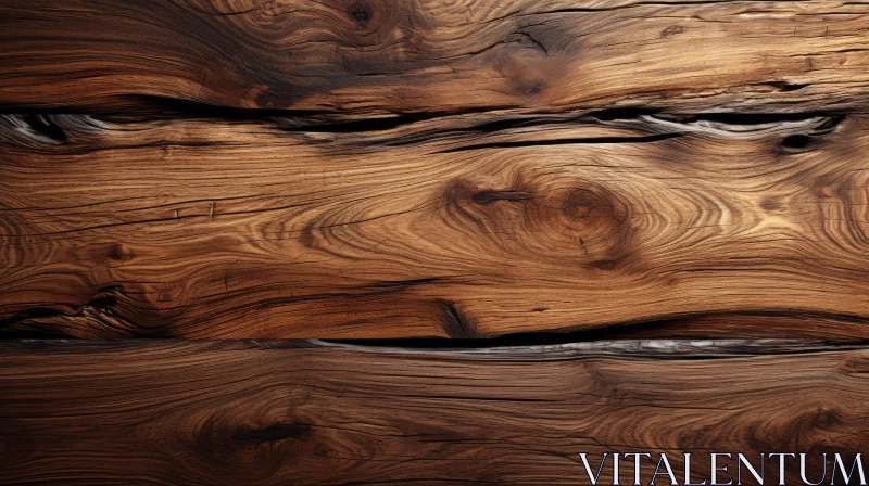 Dark Brown Wood Texture Close-Up AI Image