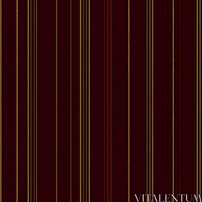Luxurious Dark Red Background with Golden Vertical Stripes AI Image