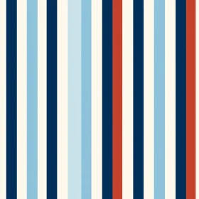 Nautical Stripes Pattern in Navy Blue and Red