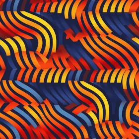 Colorful Waves Stripes Seamless Pattern