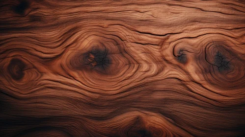 Dark Brown Wooden Surface Close-Up