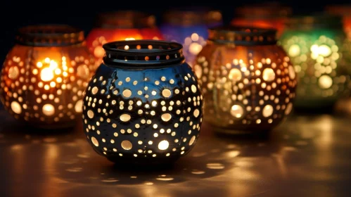Glowing Lanterns and Candle Shadows