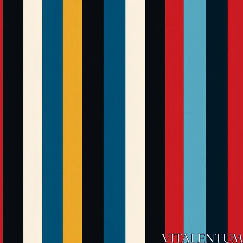 Symmetrical Vertical Stripes Pattern in Various Colors AI Image