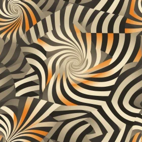 Spiral Stripes Pattern on Gray Background