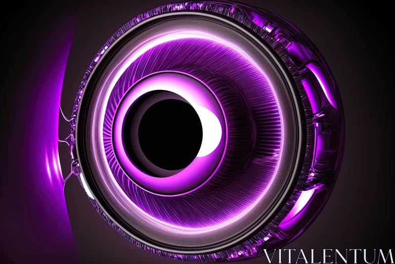 Futuristic Purple Eye Wallpaper - Hyper-Detailed Abstract Art AI Image