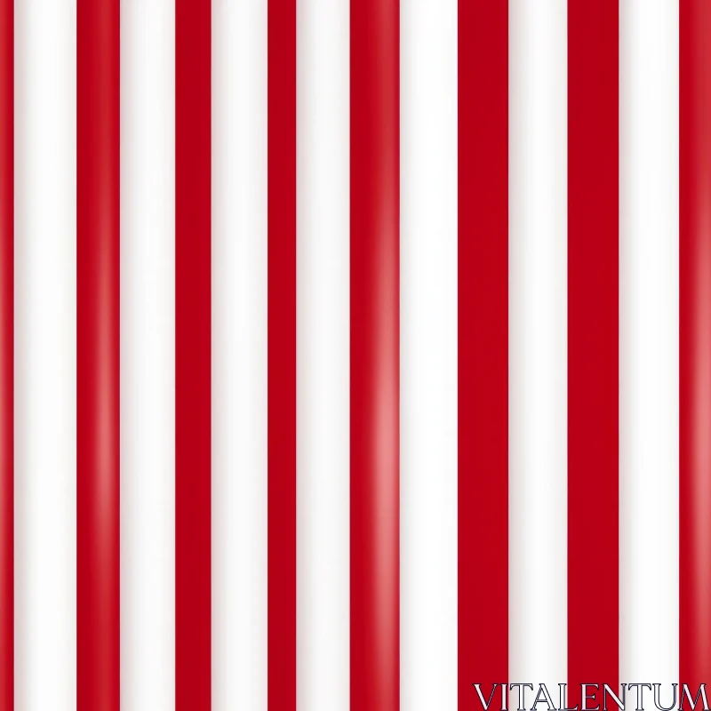 Red and White Striped Seamless Pattern AI Image