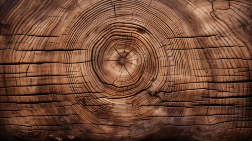 Rich Brown Tree Trunk Close-Up